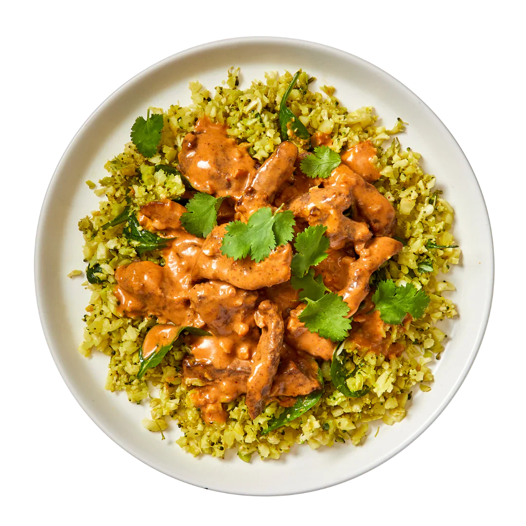 Massaman Beef Curry with Broccoli and Cauliflower Rice